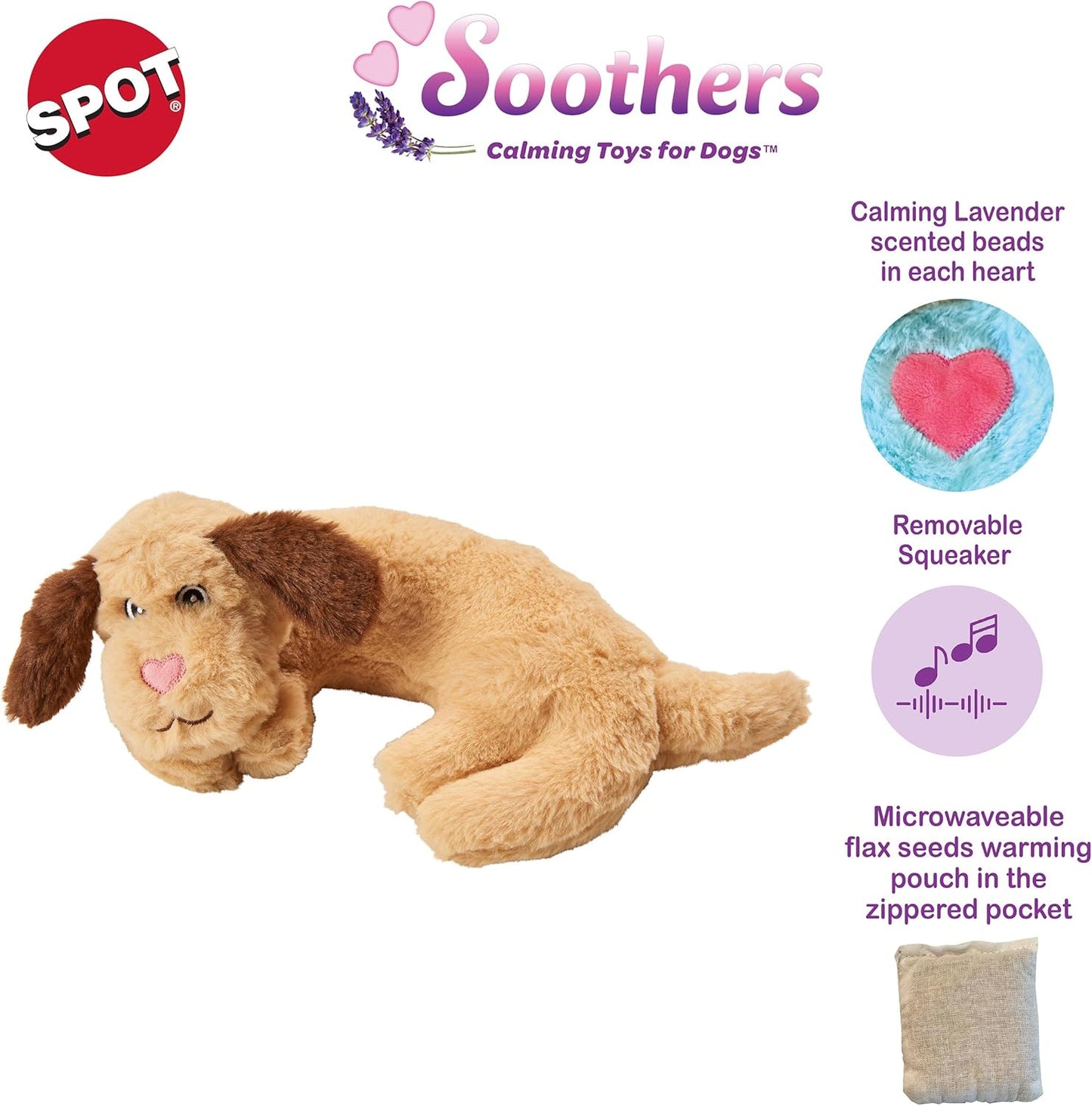 SPOT Soothers Multipurpose Dog Lick Mat - 6in Slow Feeder & Crate Enrichment Toy for Small & Medium Dogs and Puppies, Food-Grade Rubber, Dishwasher Safe, Anxiety & Boredom Relief