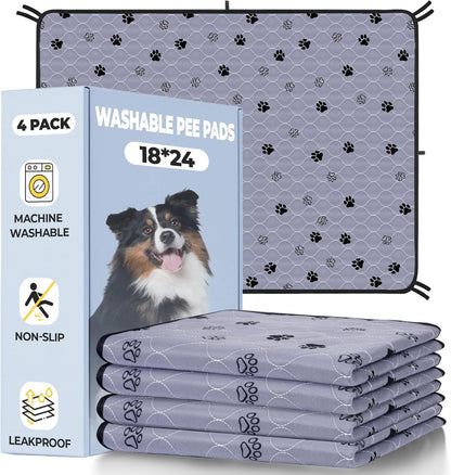 Fostanfly Washable Pee Pads for Dogs, 2 Pack Large 36"x41" Ultra-Absorbent and Leak-Proof Non-Slip Reusable Potty Training Pads for Dogs, Cats, Puppy, Potty Training of Add 8 Lanyards
