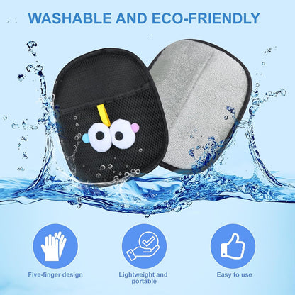 Cat & Dog Grooming Gloves for Shedding Brushes 1 Pair and Pet Grooming Rake 1PC, Double Sided Dematting, Deshedding Brush & Massage, Safe for Dogs & Cats