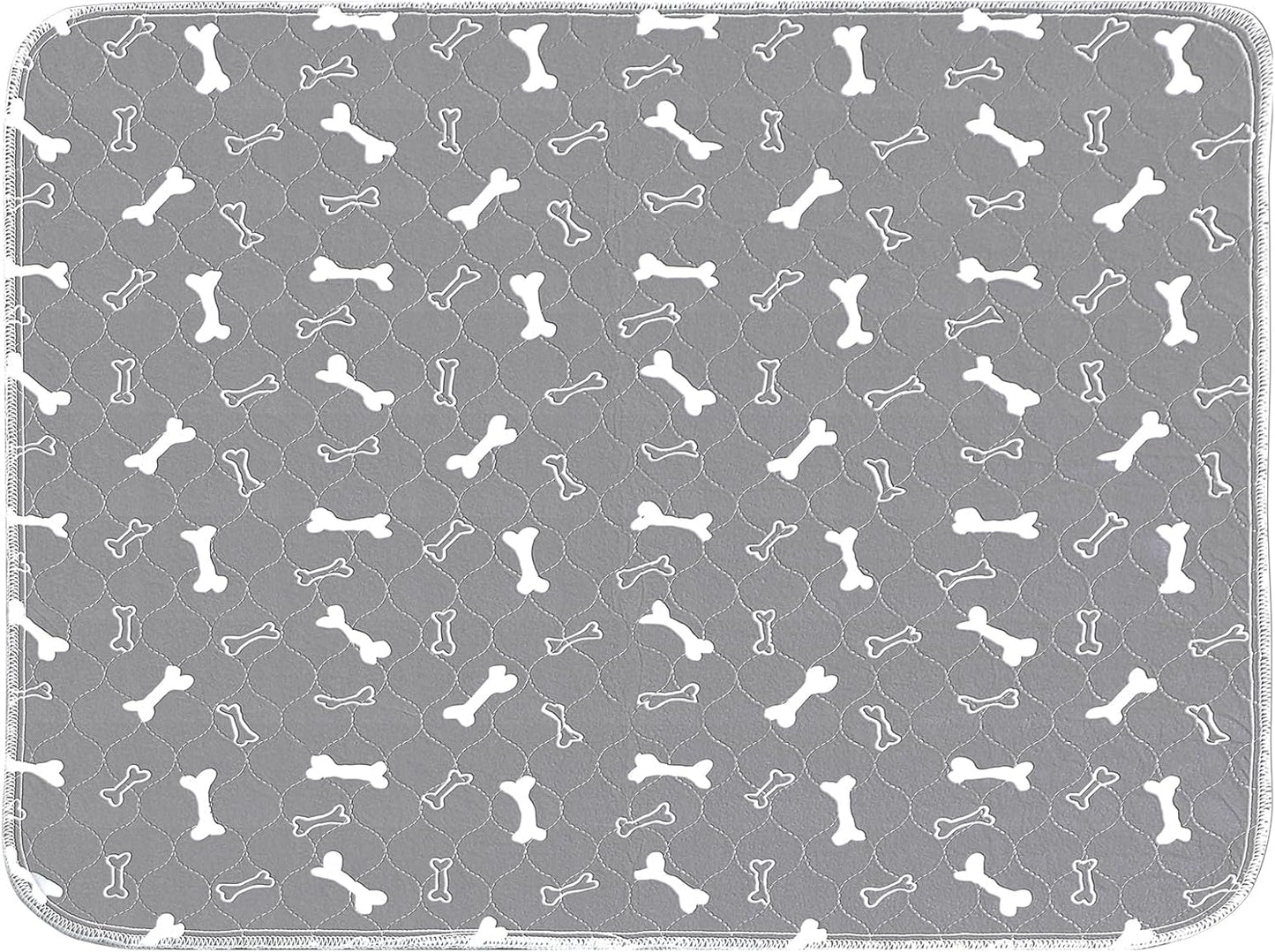 Washable Pee Pads for Dogs, 2Pack Reusable Puppy Pads, Fast Absorbent Dog Pee Pads for Crate Pet Training Pads, Waterproof Whelping Pads for Dogs Bed Mat Crate Indoor (Grey, 18x24)