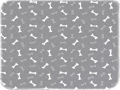 Washable Pee Pads for Dogs, 2Pack Reusable Puppy Pads, Fast Absorbent Dog Pee Pads for Crate Pet Training Pads, Waterproof Whelping Pads for Dogs Bed Mat Crate Indoor (Grey, 18x24)