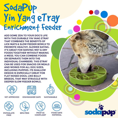 SodaPup Honeycomb Enrichment Bowl – Durable Slow Feeder Bowl Made in USA from Non-Toxic, Pet-Safe, Food Safe Material for Mental Stimulation, Slowing Down Eating, Healthy Digestion, & More
