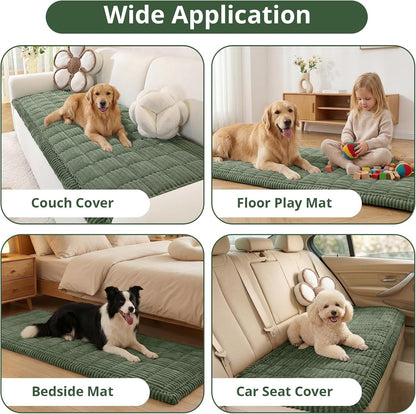 OstepDecor Couch Cover for Dogs, Washable Non Slip Sofa Cover for Pets, Soft Couch Covers for Sofa, Loveseat and Sectional, Furniture Protector Against Pet Hair & Scratches (27.6" x 27.6", Khaki)