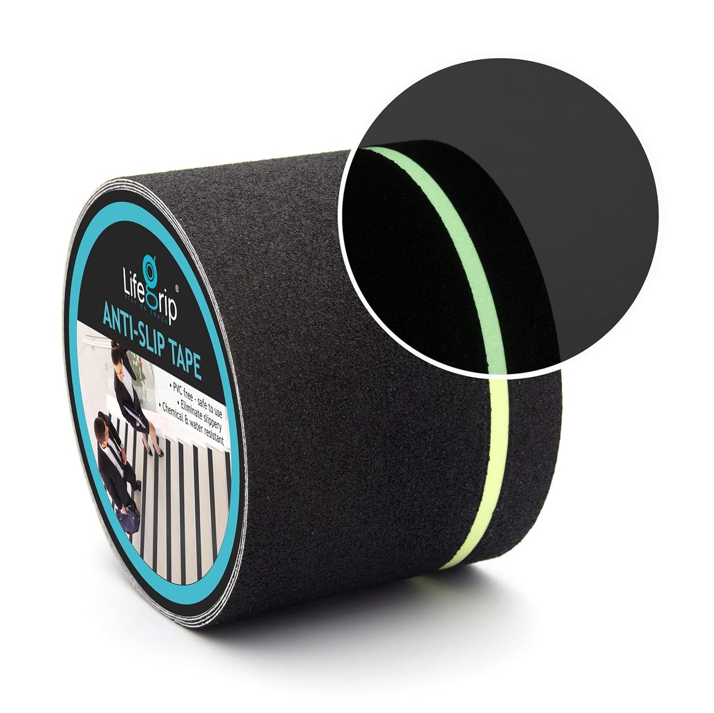 LifeGrip Anti Slip Transparent Anti Slip Tape, 4 inch by 30 feet, Non-Slip Traction Grip Tape to Tubs, Boats, Stairs, Clear, Soft, Comfortable for Bare feet (4" X 30')