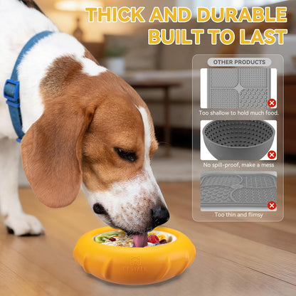 Dog Lick Bowl, Bestalk Wobbly Freeze Bowl Enrichment Feeder for Dogs, Anxiety Relief Lick Mat Puzzle Toy for Distraction, BPA Free Silicone, Dishwasher Safe(Rose,S)