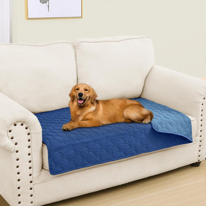 Smiry Waterproof Dog Bed Cover Blanket 30x70, Soft Reversible Pet Blanket, Washable Leakproof Cats Dogs Couch Cover for Sofa, Couch, Furniture, Grey/Dark Grey
