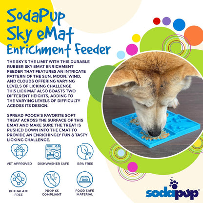 SodaPup Flower Power eMat – Durable Lick Mat Feeder Made in USA from Non-Toxic, Pet-Safe, Food Safe Rubber for Mental Stimulation, Avoiding Overfeeding, Fresh Breath, Digestive Health, & More