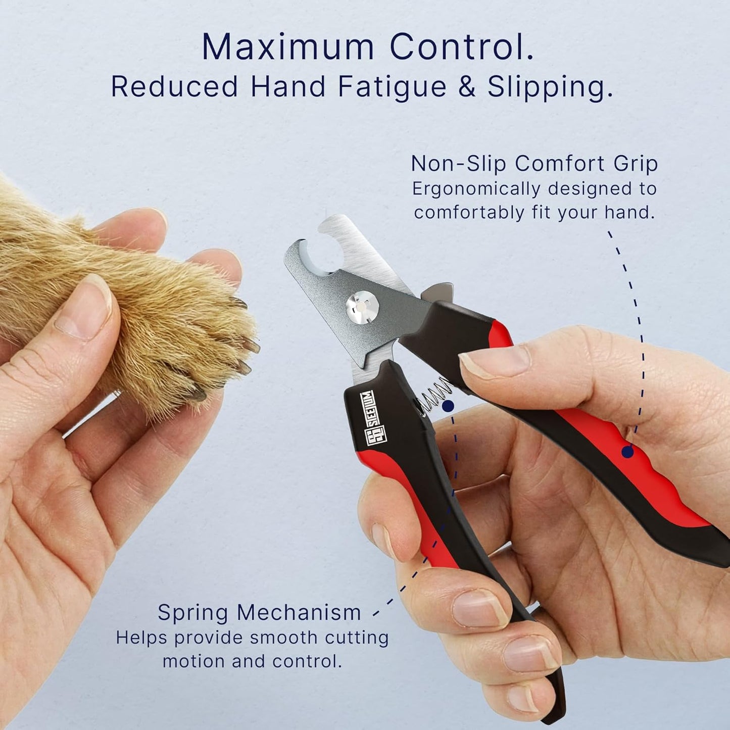 Professional Dog Nail Clippers for Large Dogs - to Small Dogs Clippers & Cats with Safety Guard & Ergonomic Easy Grip, Dog Nail Trimmer for Large Dogs Nail Clippers and Safe Cat Nail Clippers