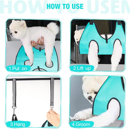 ATESON Pet Grooming Hammock with Nail Clippers/Nail Trimmers/Grooming Scissors, Dog Grooming Harness for Nail Trimming, Pet Grooming Sling Helper
