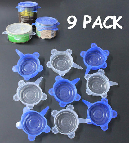 COMTIM Pet Food Can Lids, Silicone Stretch Can Lids Covers for Dog Cat Food, Reusable Expandable Universal Size Fit Most Cans and Jars, 6 Pack