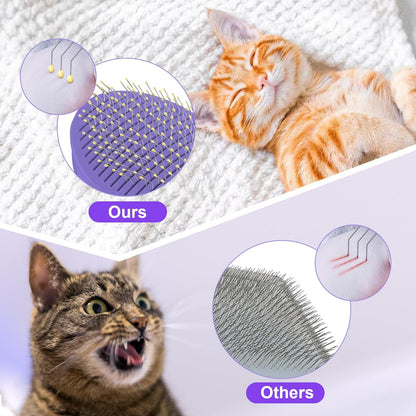Cat Hair Brush,Cat Brush for Shedding,Soft Silicone Self Cleaning Brushes for Short and Long Haired Cats for Grooming and Shedding