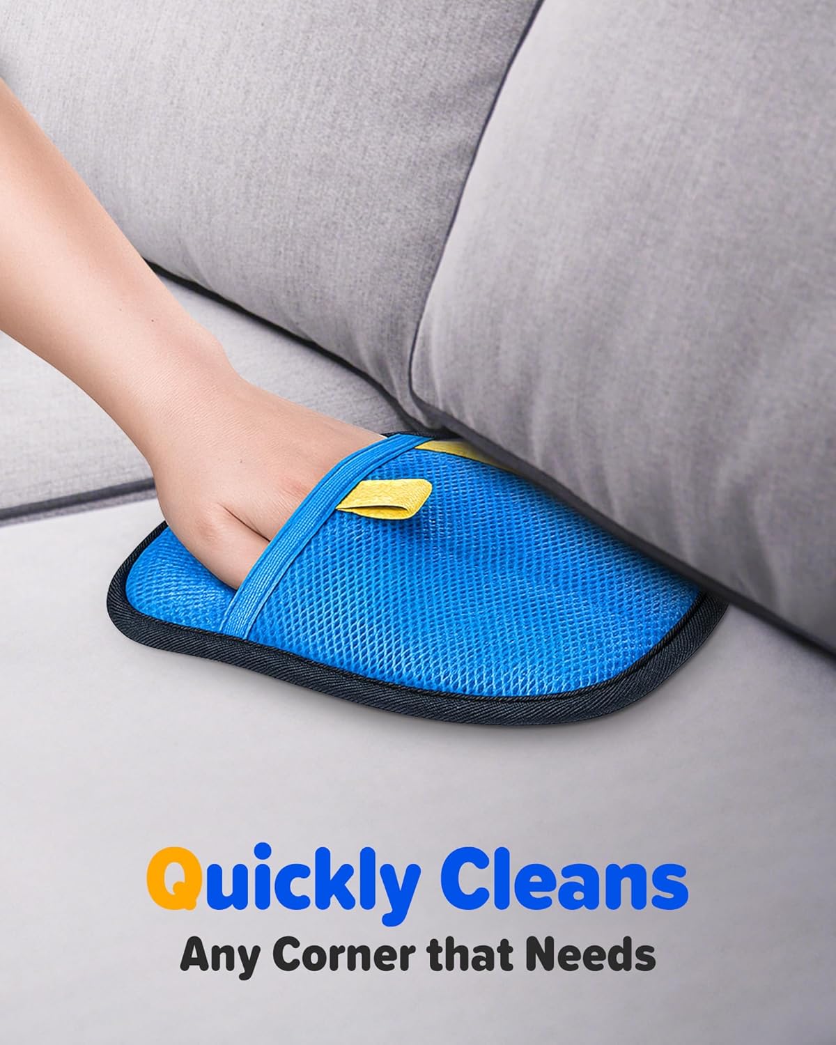 2026 Thickened Electrostatic Pet Hair Removal Gloves (2 Pcs) - Reusable Strong Grooming Gloves for Cats & Dogs, Hair Remover Gloves for Couch, Furniture, Carpet, Car Seats & Clothing Blue