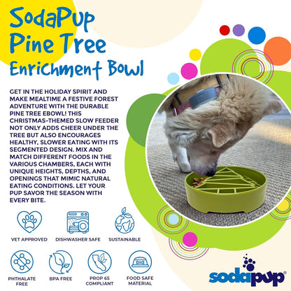 SodaPup Honeycomb Enrichment Bowl – Durable Slow Feeder Bowl Made in USA from Non-Toxic, Pet-Safe, Food Safe Material for Mental Stimulation, Slowing Down Eating, Healthy Digestion, & More