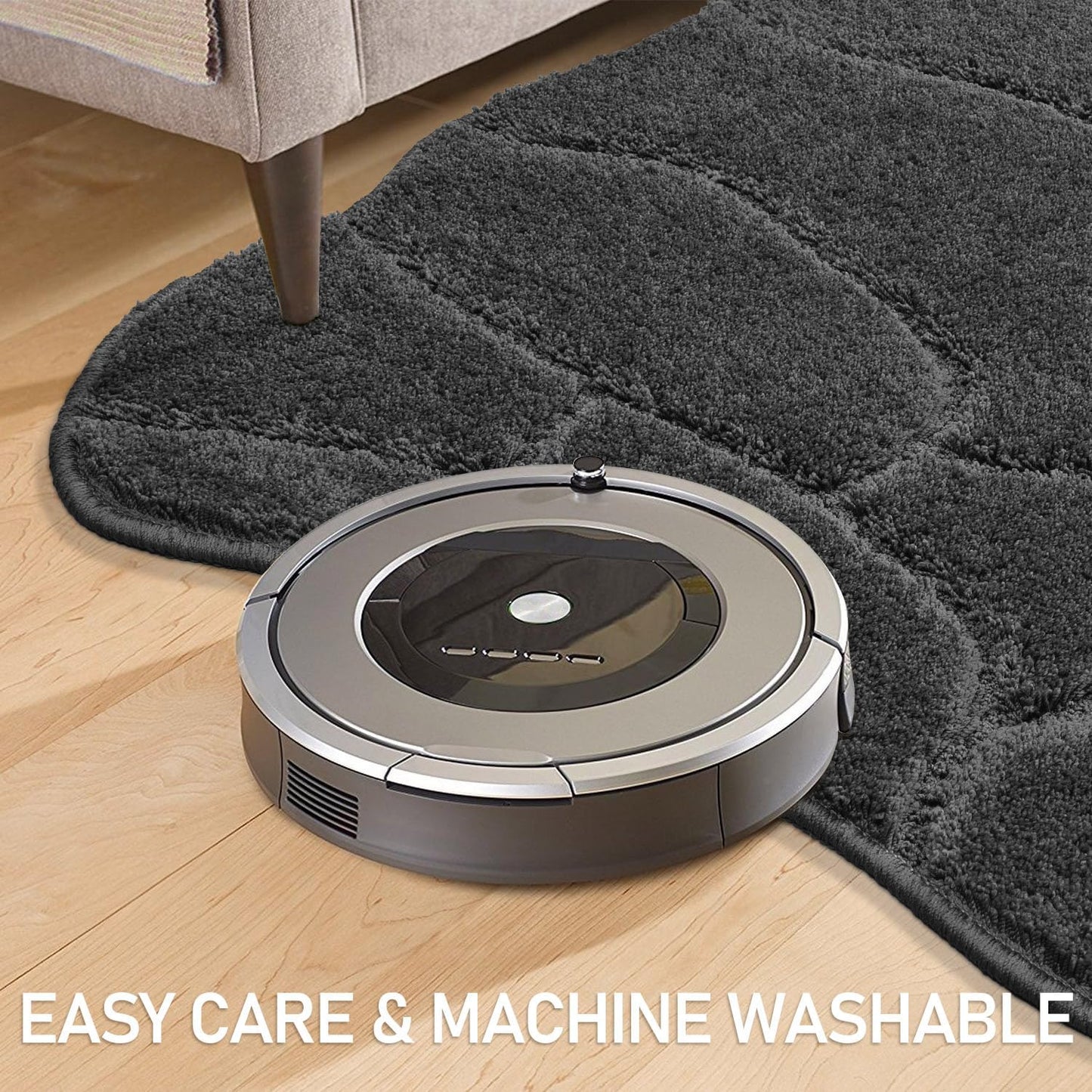 BSICPRO Large Dog Door Mat for Mud Paws, 22x47 Absorbent Dirt Trapper Long Door Mat, Non-Slip Washable Mud Mat for Dogs, Microfiber Soft Pet Rug Mat for Entryway, Dog Paws, Patio (Gray)