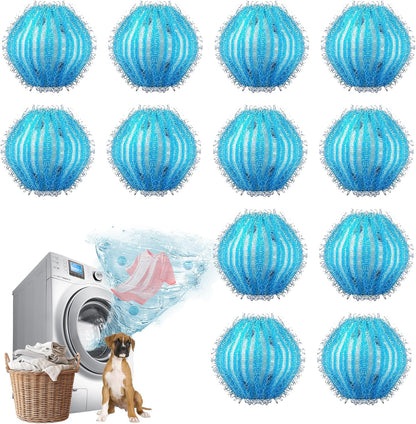 20Pcs Pet Hair Remover for Laundry - 1.4 inch Mini Ball Lint Traps for Washing/Dryer Machine,Effective Cat Dog Laundry Pet Hair Catcher for Clothes,Sheets,Towels,Not Damage Fabric