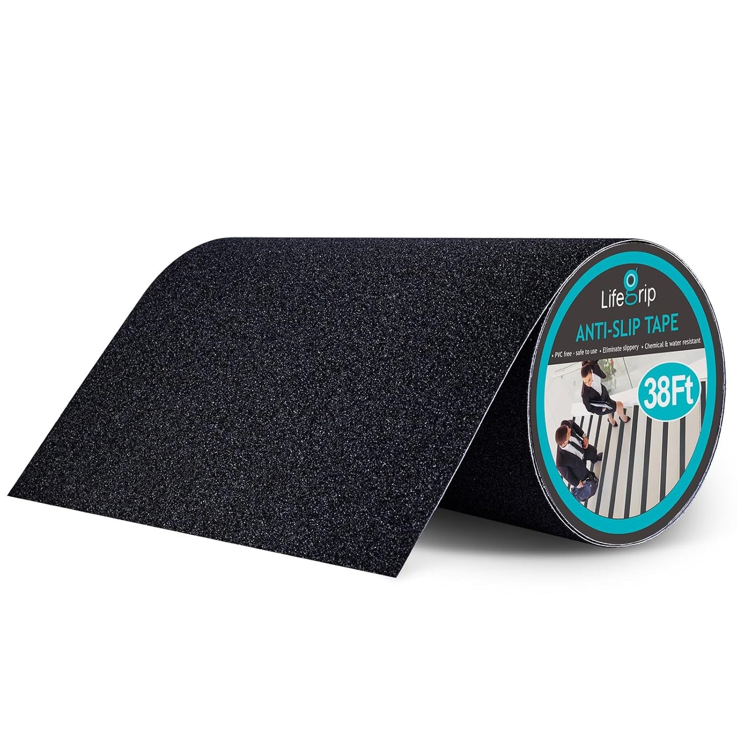 LifeGrip Anti Slip Transparent Anti Slip Tape, 4 inch by 30 feet, Non-Slip Traction Grip Tape to Tubs, Boats, Stairs, Clear, Soft, Comfortable for Bare feet (4" X 30')