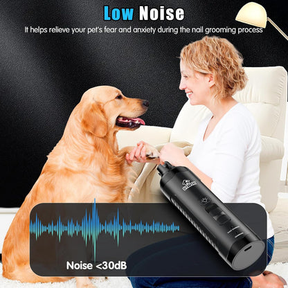 VIWIK Dog Nail Trimmers with Light, Cat Dog Nail Clippers, Dog Nail Grinder Quiet for Large Medium Small Dogs Paw & Cats Claw, Electric 2-Speed Pet Toenail Grooming Supplies, Gifts for Dog Lovers.