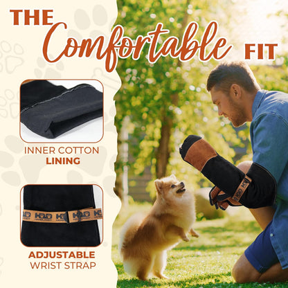 HANDLANDY Animal Handling Gloves, Bite-Proof, Scratch-Resistant, Pet Gloves for Dogs, Cats, Falconry, Gardening