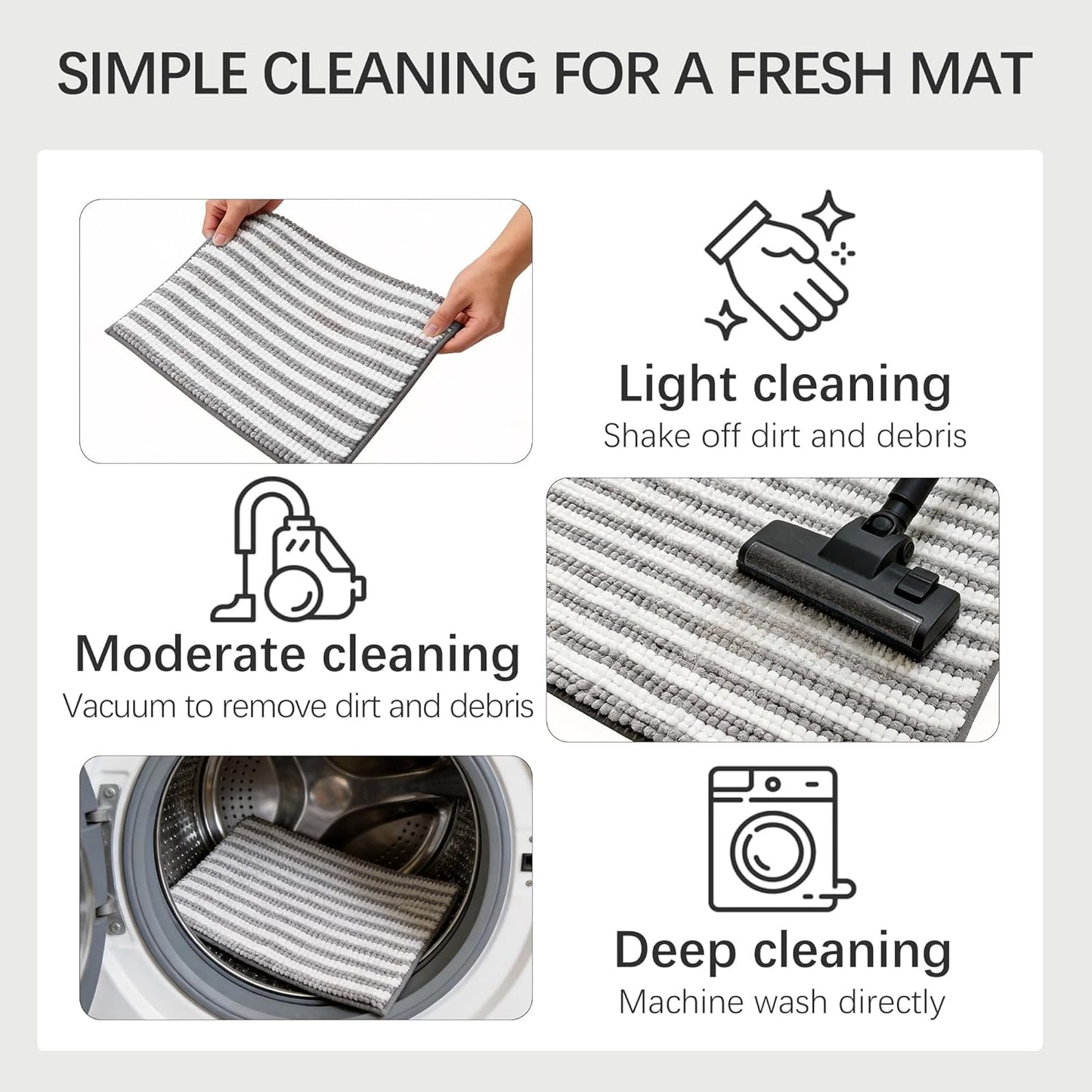 Dog Door Mat for Muddy Paws - Absorbent Quick-Dry Non-Slip Washable Chenille Pet Rug, Indoor Entryway Mat for Front Door & Crate (Brown, 24" L*16" W)