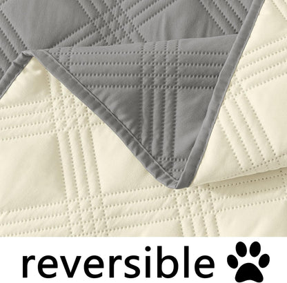 hyha Waterproof Dog Bed Blanket, Soft Pet Blankets, Waterproof Couch Cover for Dogs, Reversible Sofa Covers Washable for Furniture (30x70 Inch, Taupe/Beige)