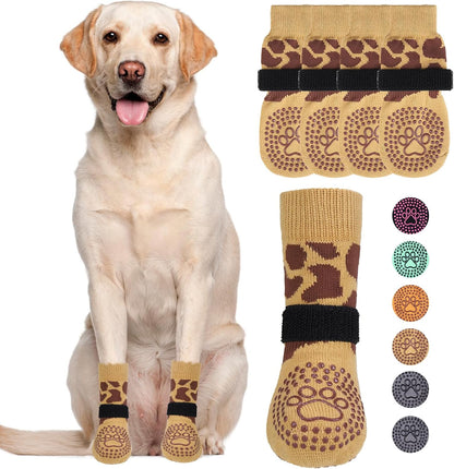 KOOLTAIL Dog Socks Shoes for Hot Pavement to Prevent Licking Paws, Winter Dog Boots&Paw Protector for Hardwood Floors Anti Slip,Traction Control Grip Booties for Small Medium Large Senior Dogs,Black M