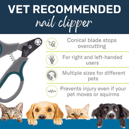 Zen Clipper Pet Nail Clipper for Cats – Cat Nail Clipper for Safer Grooming and Nail Care - Clean, Quiet, and Easy-to-Use Stainless Steel Cat Claw Trimmer - (1.5mm Hole)