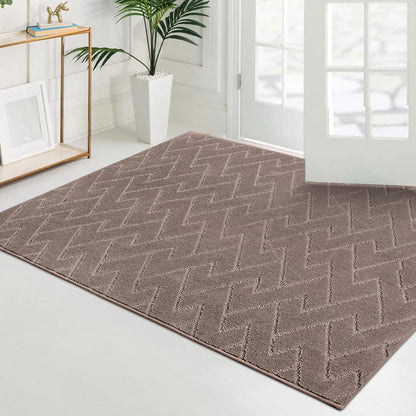 PURRUGS Dirt Trapping Door Mat 20" x 31.5", Non-Slip Machine Washable Entry Rug, Dog Doormat, Indoor Front Door Mat, Super Absorbent Entryway Rug for Muddy Shoes & Paws, Taupe