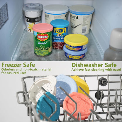 2PCs 3.0-inch Silicone Can Lids for Chef Boyardee | Van Camp's | Goya | Bush's Best | Farmer's Market Can, Can Cover for Canned Goods, Soup Can Cap, Fit Most Standard Size, Dishwasher Safe (Lids ONLY)