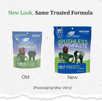 Ark Naturals Soft Brushless Toothpaste, Dog Dental Chews for Small Breeds, Freshens Breath, Unique Texture Helps Reduce Plaque & Tartar, 12oz, 1 Pack