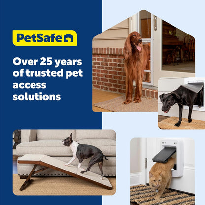 PetSafe CozyUp Wooden Bed Ramp for Cats & Dogs, Furniture-Grade with High-Traction Carpet Surface, Cherry