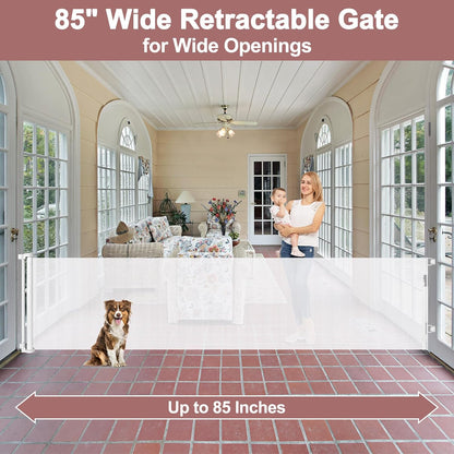 Extra Wide Baby Gate for Large Openings Retractable Baby Gates Indoor Outdoor Extra Long Dog Gate for Doorway Stair Gates for Kids or Pets Extra Large Dog Gate for Stairs