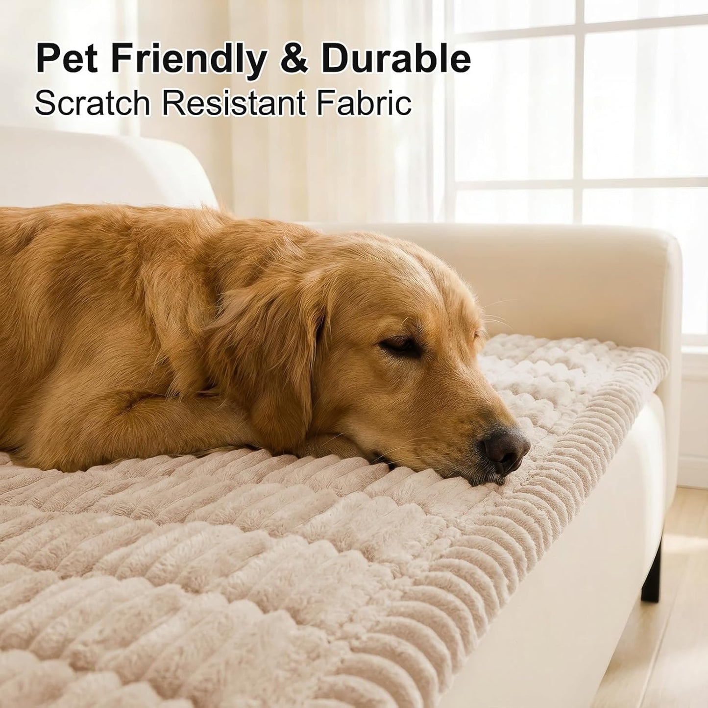 Smiry Couch Cover for Dogs, Non Slip Washable Sofa Protector for Pets, Soft Furniture Cover for Leather & Fabric Couches, Cozy Protect Against Fur, Dirt & Everyday Messes (Dark Grey, 27.6" x 59")