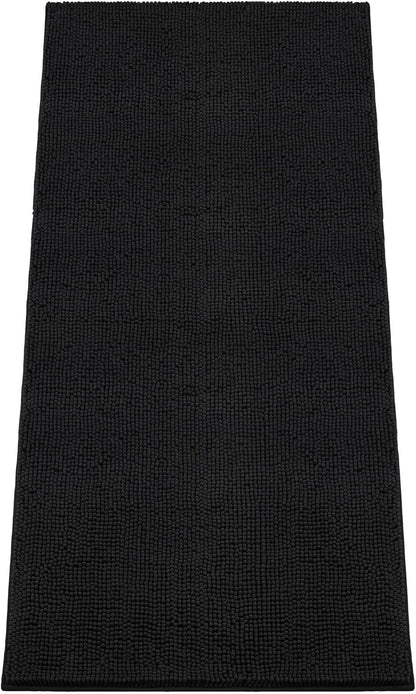 Absorbent Dog Door Mat for Muddy Paws, 60" x 24" Chenille Indoor Mats for Entryway, Trap Dirt Front Door Mat Indoor Entrance Washable Non Slip Soft