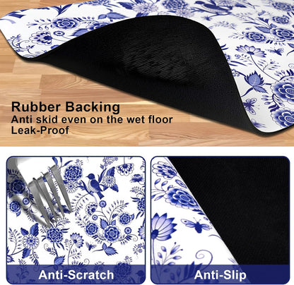 Dog Food Mats for Floors Waterproof Mat for Cat Food and Water Bowls - Absorbent Quick Dry Non Slip Mat for Pet Feeding