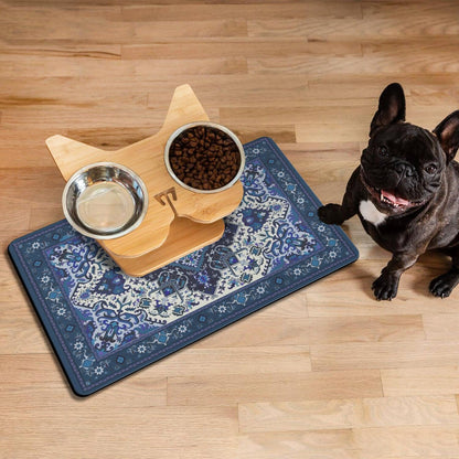 Pet Feeding Mat for Floors Waterproof Dog Mat for Food and Water Absorbent Quick Dry Non Slip mat for Cat Bowls