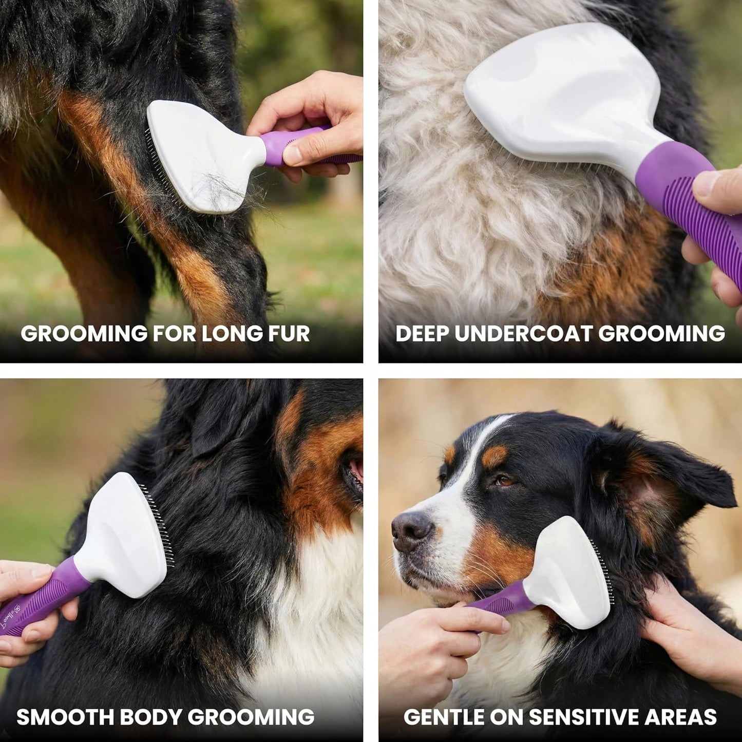 Poodle Pet Slicker Brush - For Dogs, Cats, Rabbits - Matted/Loose Fur, Knots - Suitable for Doodle/Goldendoodle Grooming and Shredding Short/Long Hair