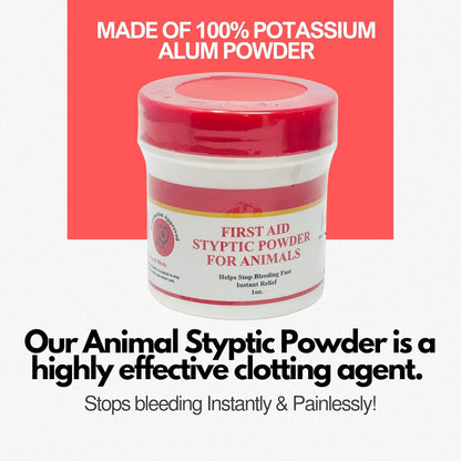 Pet Grooming & Care Kit with Styptic Powder – Dog & Cat Bath Brush, Finger Toothbrush Set, 1oz Pet Nail Stop Bleeding Powder – Complete At-Home Grooming Bundle (5, Multicolor)