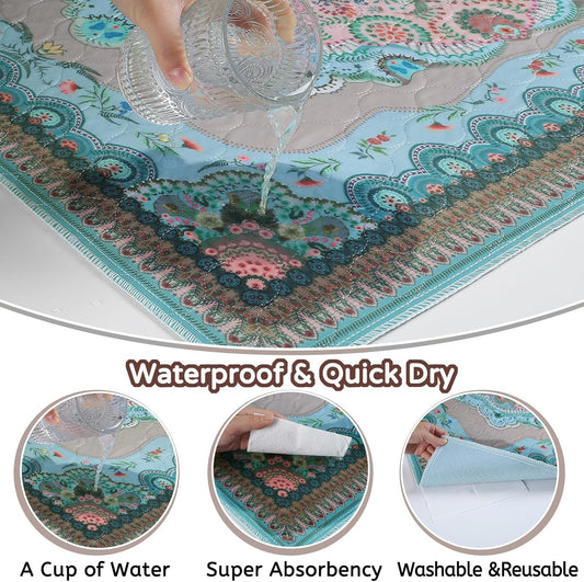Aitmexcn Washable Puppy Dog Pee Pad, 2PCS 100% Waterproof Whelping Training Mat for Puppy/Senior Dog, Fast Drying Reusable Puppy Pads for Indoor, Outdoor and Car Travel- 24'' x 36''