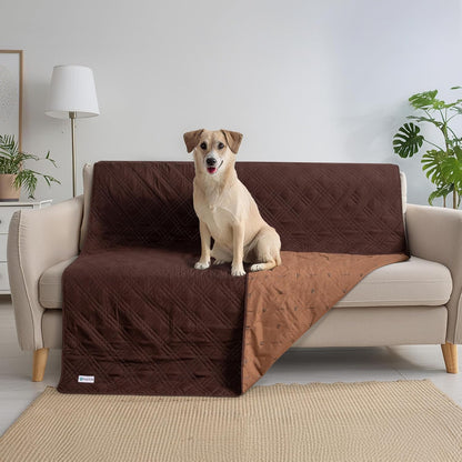 PetAmi Waterproof Couch Cover for Dogs, Reversible Furniture Cover Sofa Protector for Pet Cat Bed, Washable Blanket Dog Cover for Couch Seat, 52x82 Gray