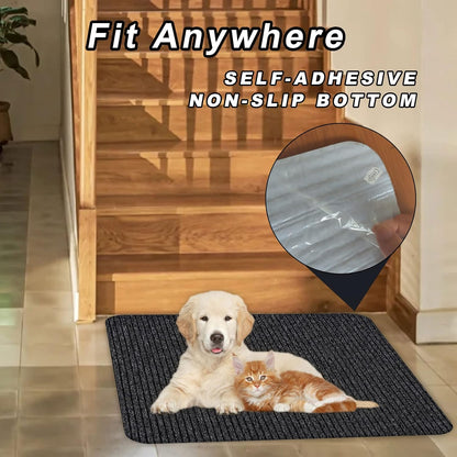 Stair Treads for Wooden Steps Carpet, Non-Slip Stair Runner Indoor Outdoor Stair Tread Mats Covers Pads, 19" x 31"Matching Landing Step Runner for Elders, Kids and Dogs (19" x 31", Black)