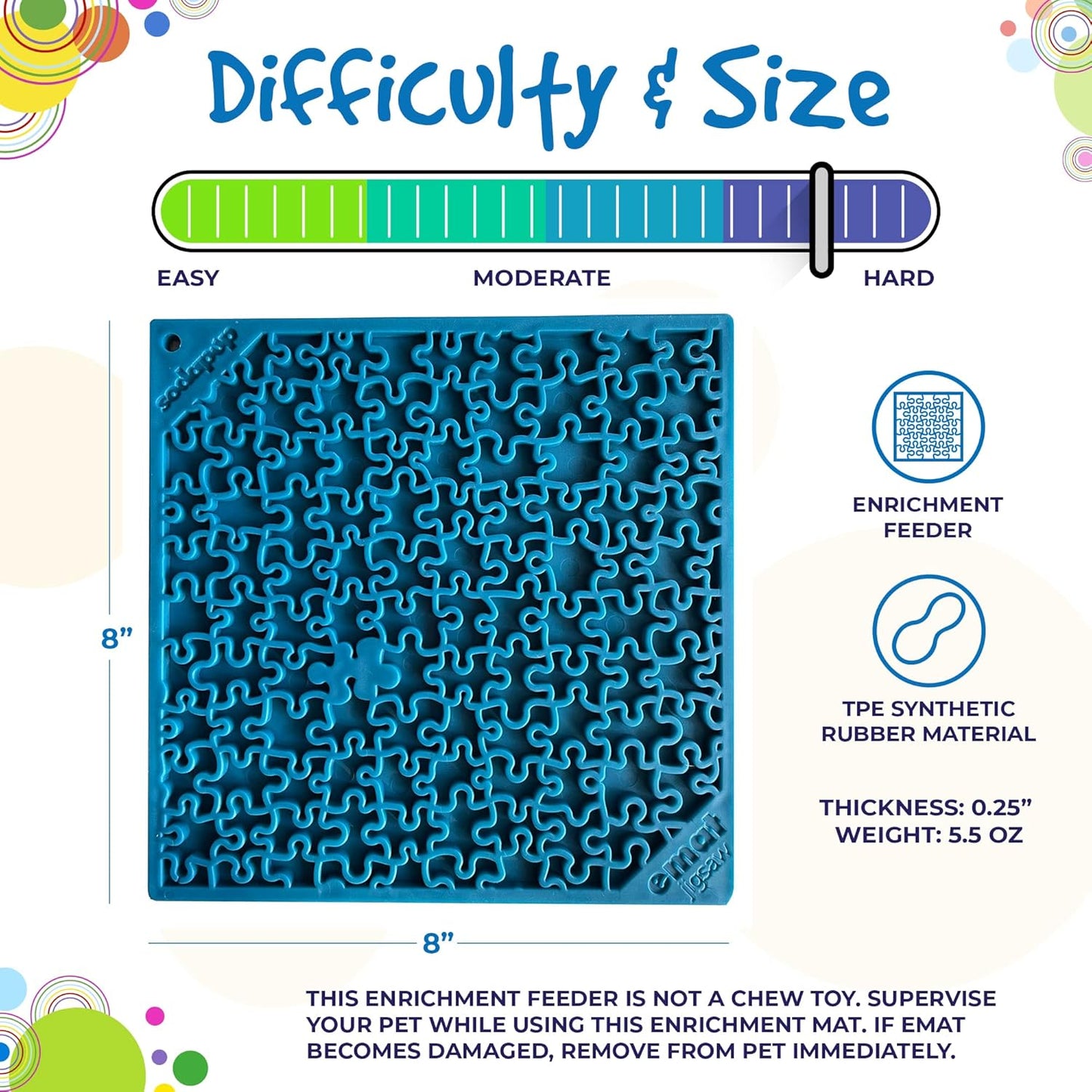 SodaPup Flower Power eMat – Durable Lick Mat Feeder Made in USA from Non-Toxic, Pet-Safe, Food Safe Rubber for Mental Stimulation, Avoiding Overfeeding, Fresh Breath, Digestive Health, & More