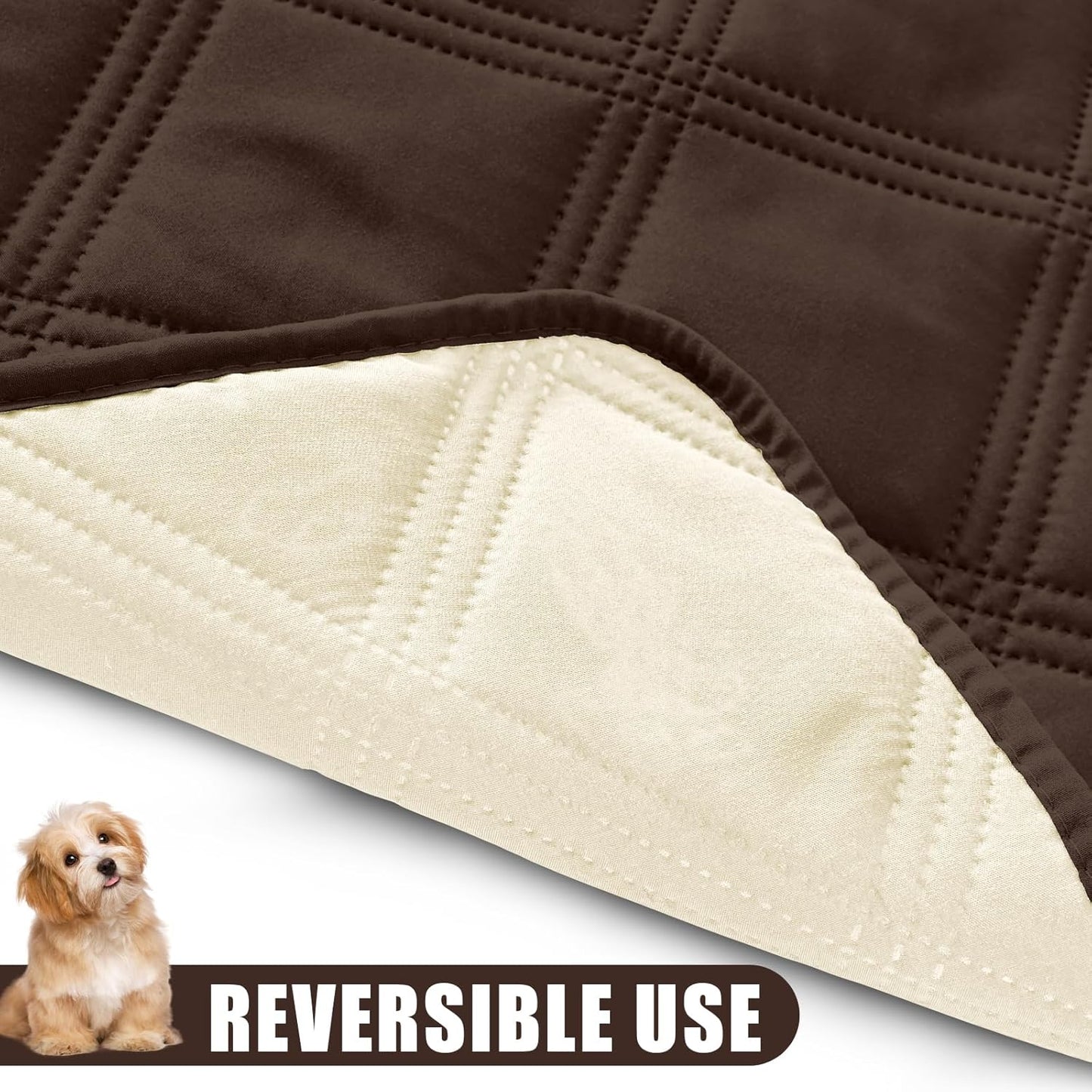 Smiry Waterproof Dog Bed Cover Blanket 30x70, Soft Reversible Pet Blanket, Washable Leakproof Cats Dogs Couch Cover for Sofa, Couch, Furniture, Grey/Dark Grey