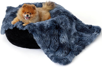 Bedsure Dog Blankets for Large Dogs, Fluffy Waterproof Dog Blanket for Couch Protector and Bed Washable, Fuzzy Faux Fur Pet Throw Blankets for Calming, Dog Accessories, XL, 50×60 inch, Tie-dye Grey