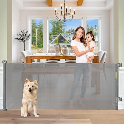 Extra Wide Baby Gate for Large Openings Retractable Baby Gates Indoor Outdoor Extra Long Dog Gate for Doorway Stair Gates for Kids or Pets Extra Large Dog Gate for Stairs