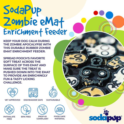SodaPup Flower Power eMat – Durable Lick Mat Feeder Made in USA from Non-Toxic, Pet-Safe, Food Safe Rubber for Mental Stimulation, Avoiding Overfeeding, Fresh Breath, Digestive Health, & More