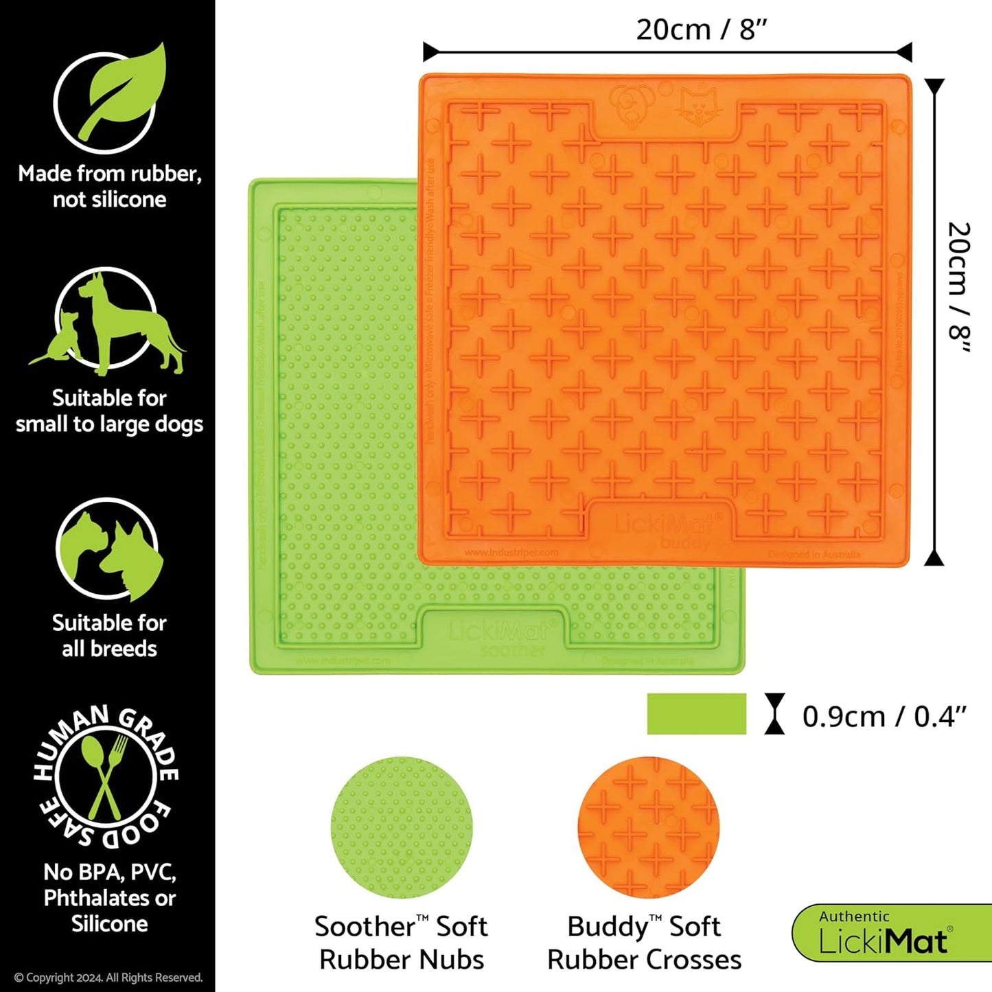 LickiMat Classic Soother Slow Feeder for Dogs Lick Mat Boredom Anxiety Reducer Perfect for Food Treats Yogurt Liquid Food Peanut Butter Fun Alternative to a Slow Feed Dog Bowl, Turquoise