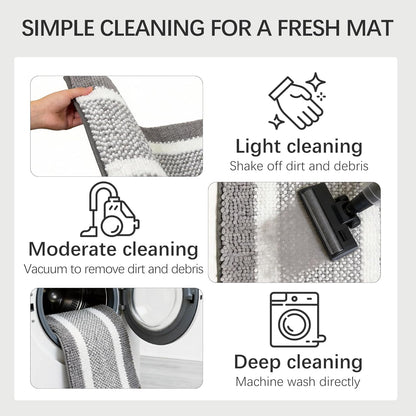 Dog Door Mat for Muddy Paws - Absorbent Quick-Dry Non-Slip Washable Chenille Pet Rug, Indoor Entryway Mat for Front Door & Crate (Brown, 24" L*16" W)