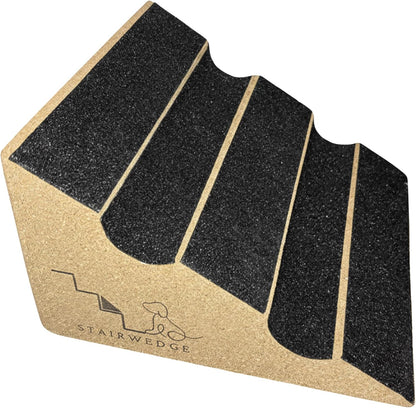 Original StairWedge™ - NEW Enhanced Tread Grip! Ramp for Small Dogs Breeds - Fits Standard Staircase - Wedge Shape Stair Ramp for Dogs and Pets - Multi-Patent Pending (1single)