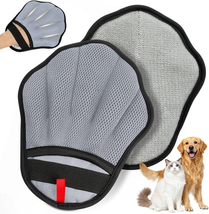 Pet Hair Removal Glove, Electrostatic Pet Hair Remover Glove for Cats & Dogs, Pet Hair Remover Tool for Laundry, Couch, Carpet, Car Seat - Upgraded Five-Finger, Reusable, Black+Black