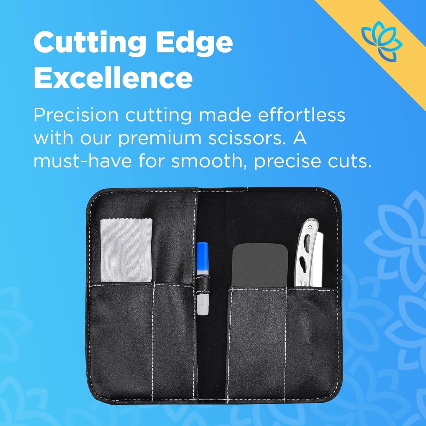 Equinox Dog Grooming Scissors & Deshedder - 7 in 1 Pet Grooming Scissors Set with undercoat brush - Curved Dog Scissors with safety tips - Includes Thinning & Rounded Shears - For dogs & cats